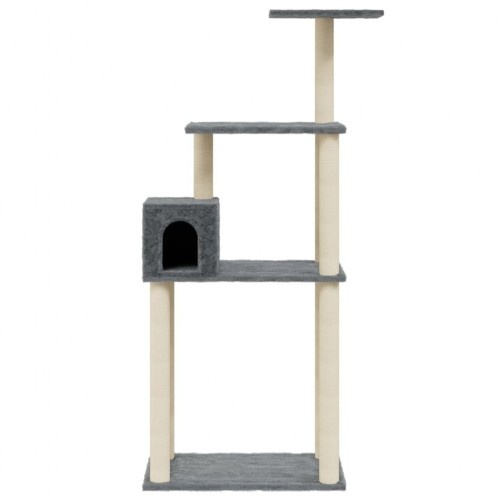 arranhador elevado cinza escuro para gatos Vidaxl