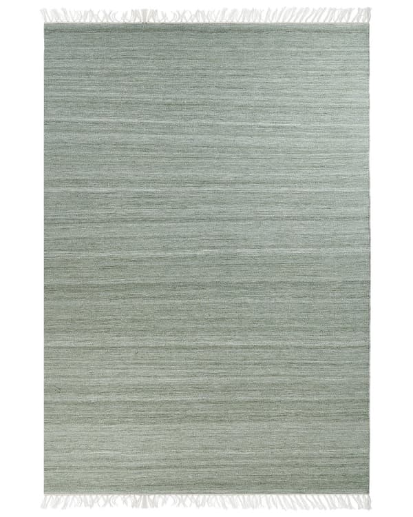 Gulvteppe Grønn 160 x 230 cm Resirkulert Innendørs Utendørs med frynser