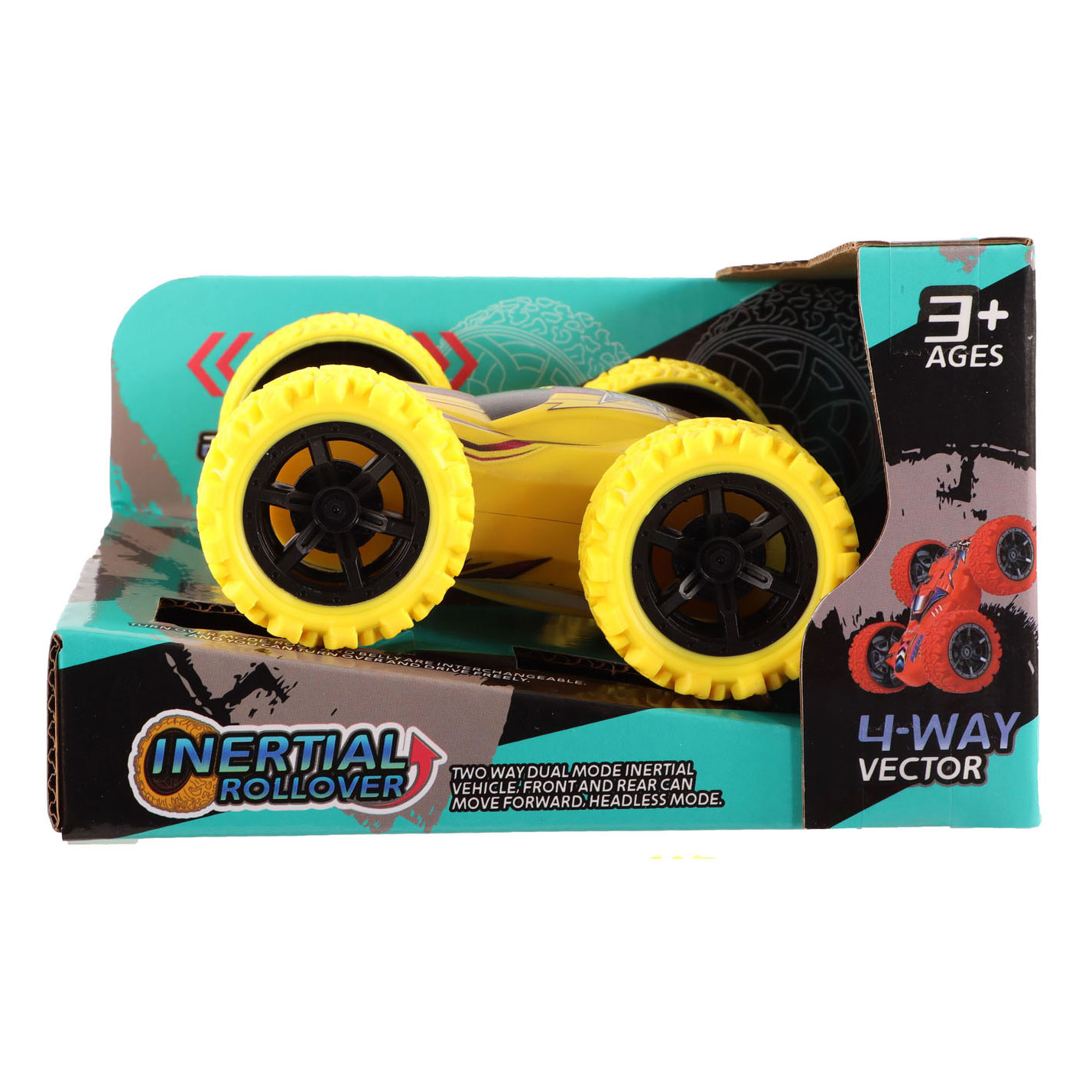 Omkeerbare Stuntauto met Frictie, 12cm