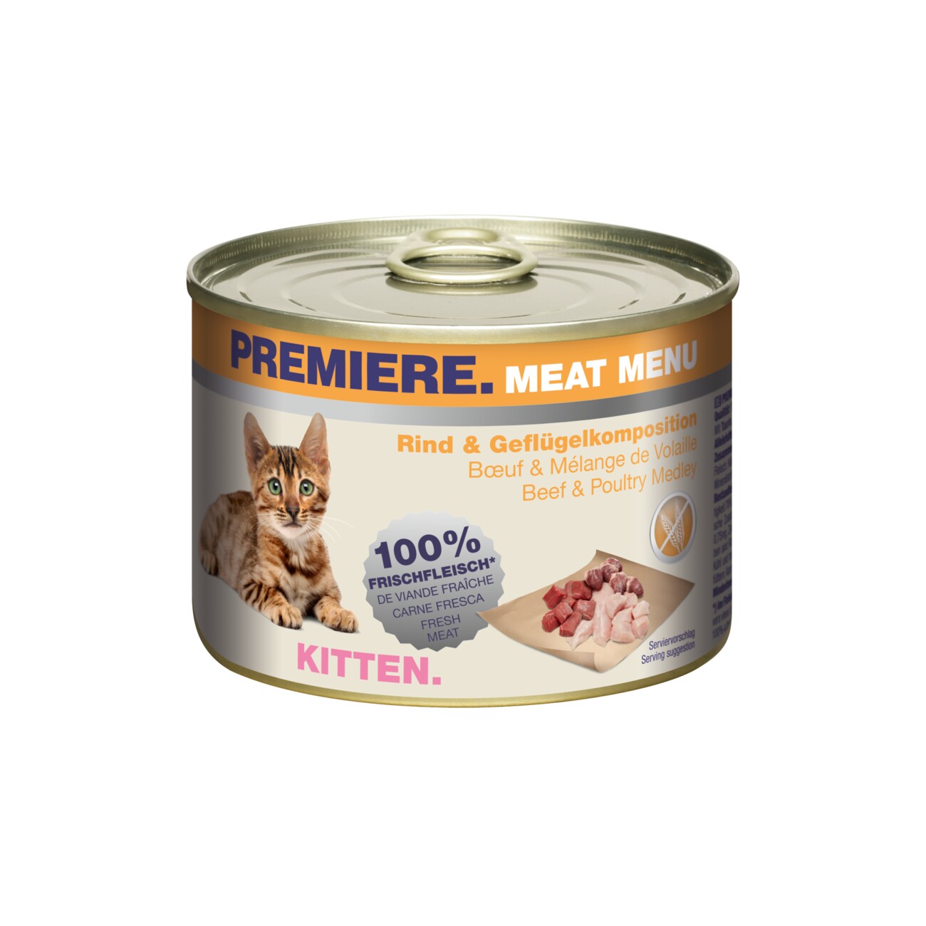 PREMIERE Meat Menu Kitten Rind und Geflügelkomposition 6x200 g