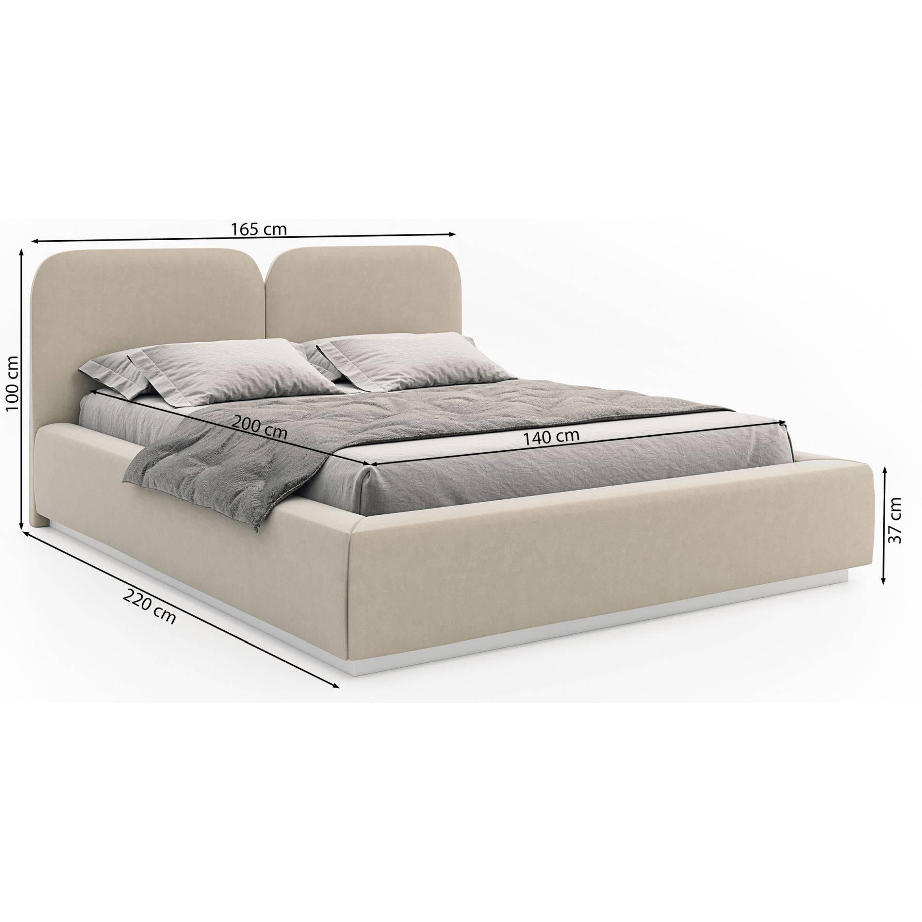 Selsey Design Bedframe Cremona velvet 140 x 200 cm