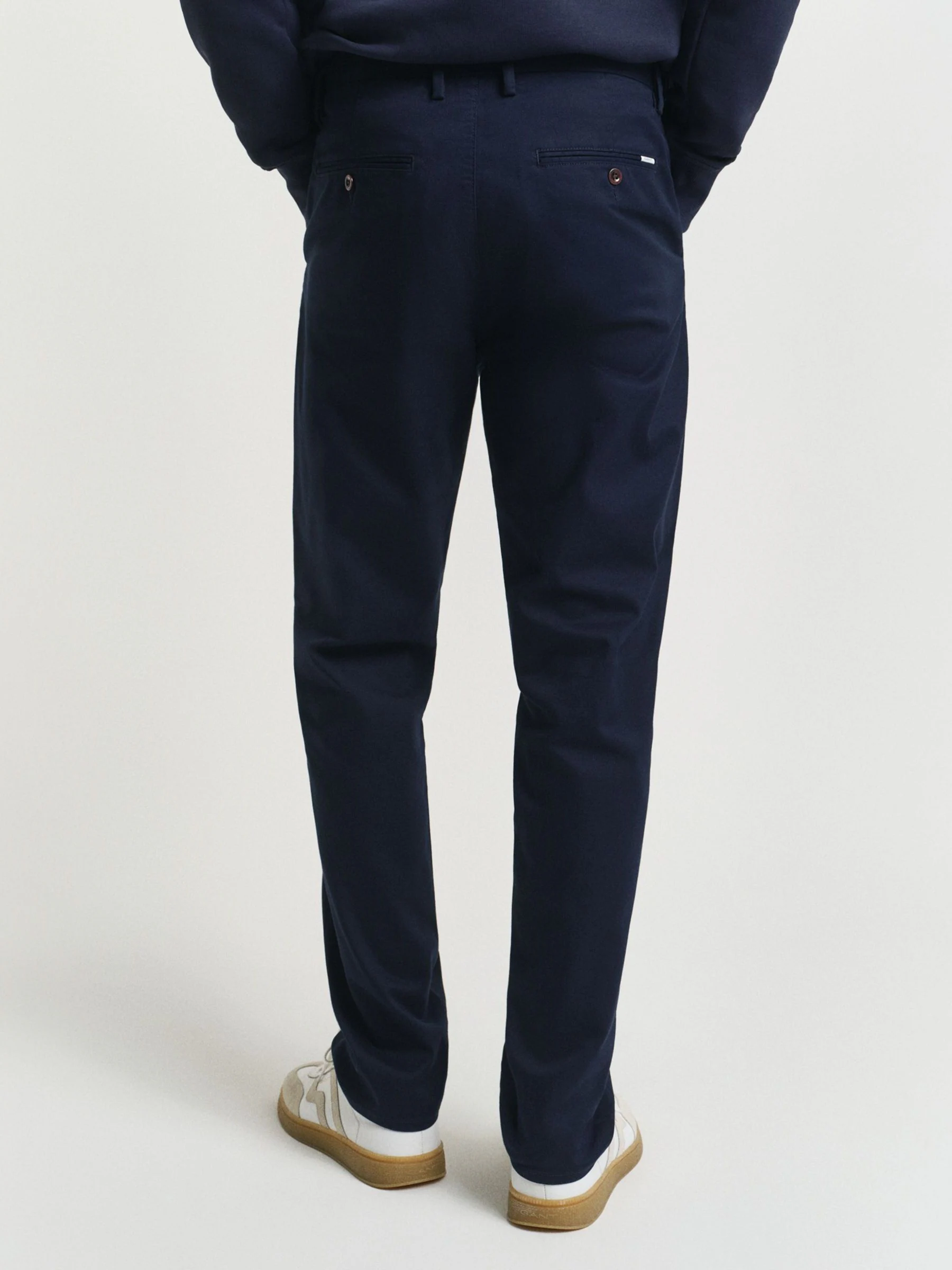 Blauw - GANT Regular Fit Chino Trousers