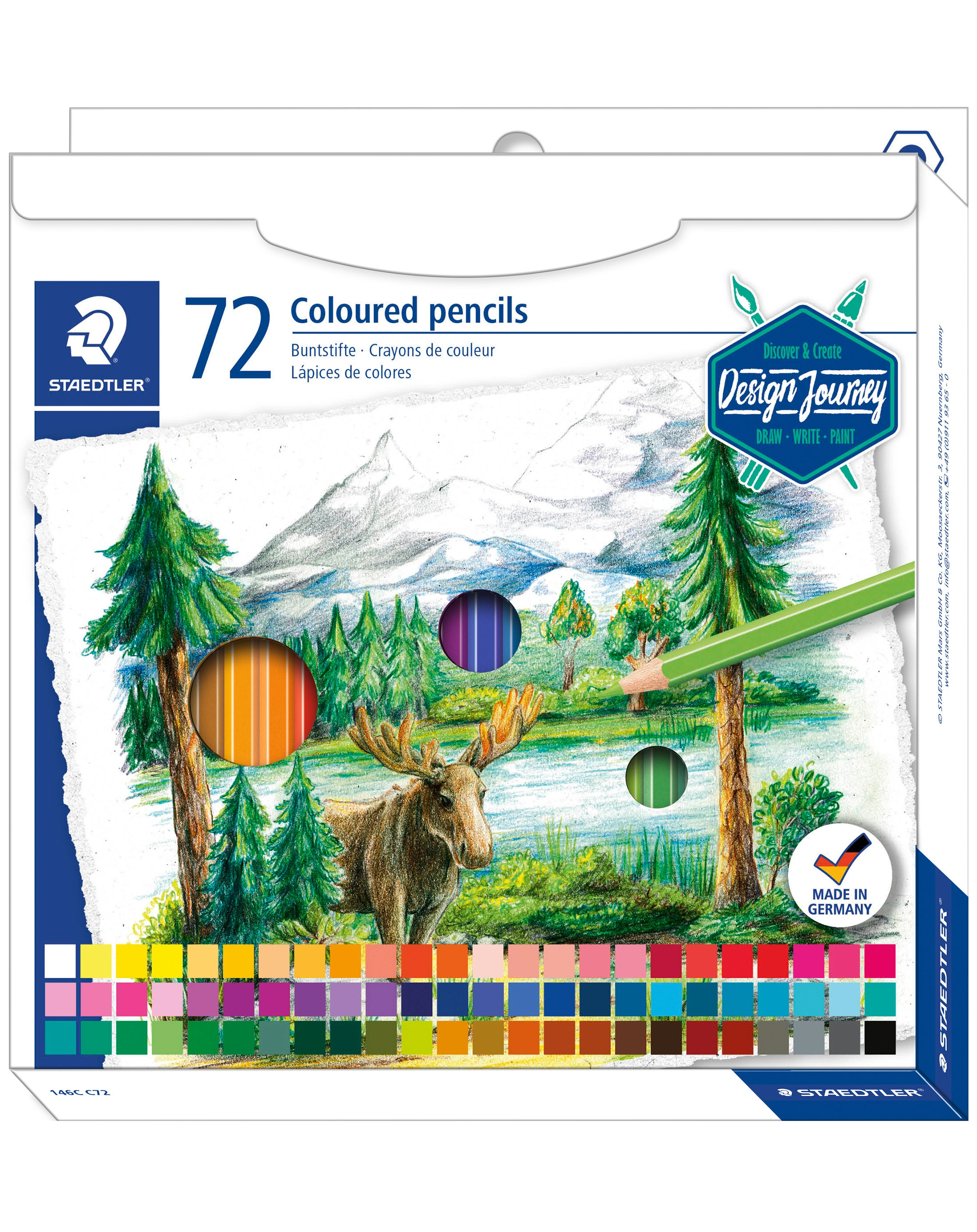 146C C72 Farbstift DESIGN JOURNEY mit 72 Farben