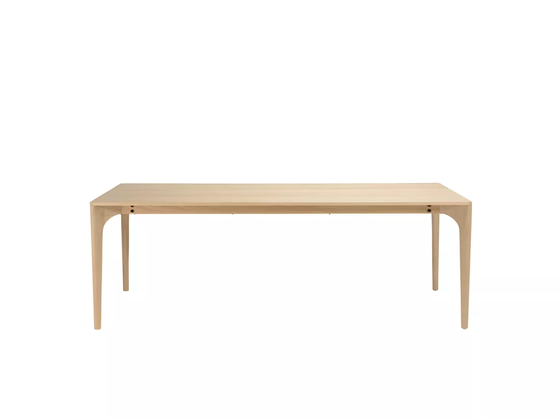 MADISON - Table à manger rect. 220x100cm naturelle pieds chêne massif