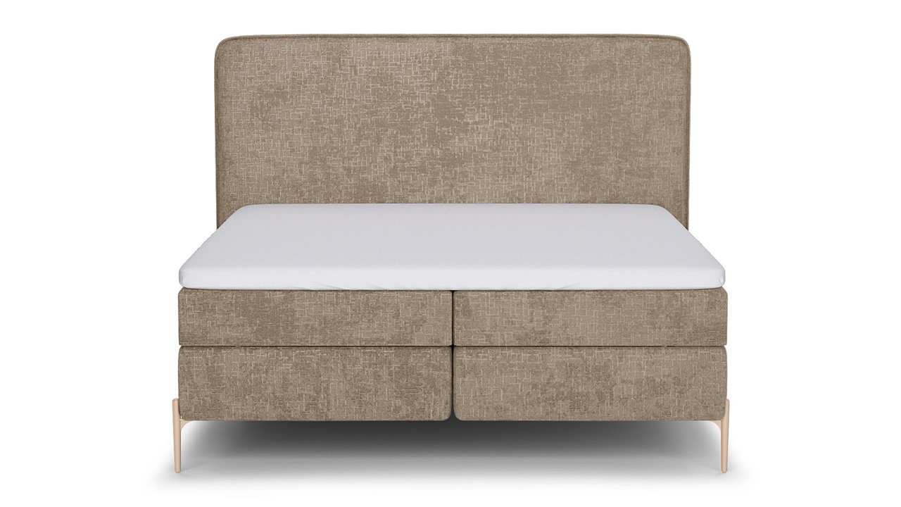 Boxspring Quartz - Velvet motif taupe