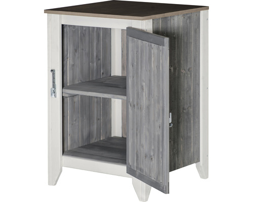Tuinkast/buitenkeuken Konsta type 561 incl. 1 deur 60 x 60 x 88 cm lichtgrijs-crème