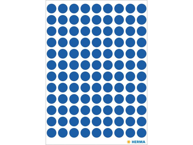 Herma Stickers Klebepunkte Vario Ø 8 mm, Dunkelblau Markierungspunkte Sticker