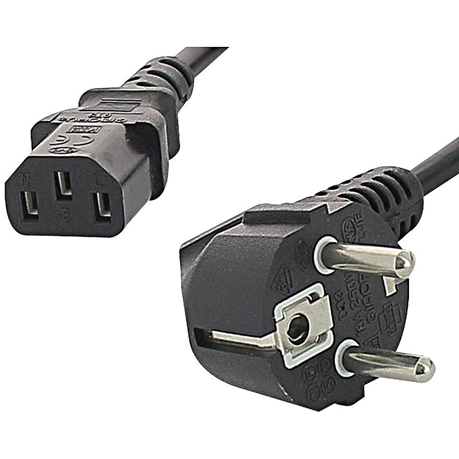 Câble d'alimentation pour PC, moniteur et onduleur - 0,6 m