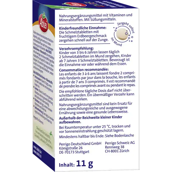 Kinder Multivitamine + Mineralstoffe Schmelztabletten