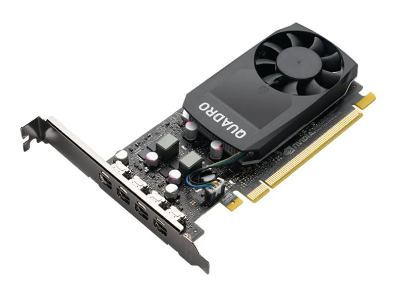 NVIDIA Quadro P1000 - Grafikkort - Quadro P1000 - 4 GB GDDR5 - PCIe 3.0 x16 lavprofil - 4 x Mini DisplayPort - Adapters Included