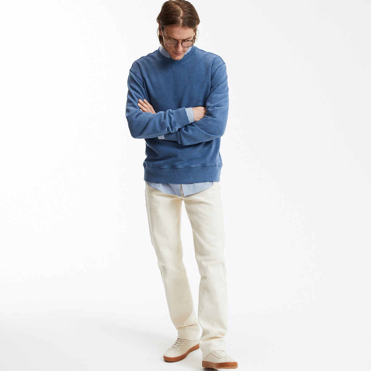COLEÇÕES LA REDOUTE<br>Suéter folgado com gola redonda