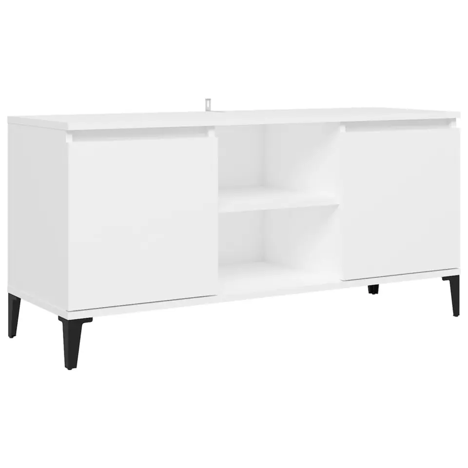 vidaXL - Tv-kast - Wit - Bewerkt hout