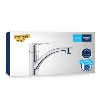 Grohe Quickfix keukenkraan Start lage uitloop chroom