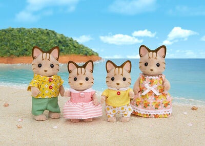 Sylvanian Families Figursett Den Stripete Kattefamilien