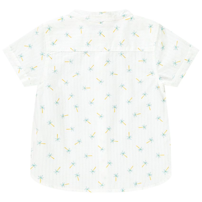 Chemise col mao imprimé palmiers pour bébé garçon - Blanc