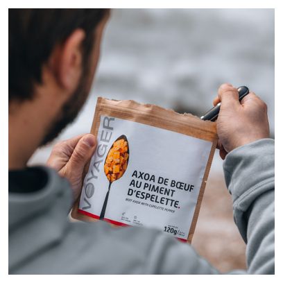 Repas Lyophilisé Voyager Axoa de Bœuf au Piment d'Espelette 120g