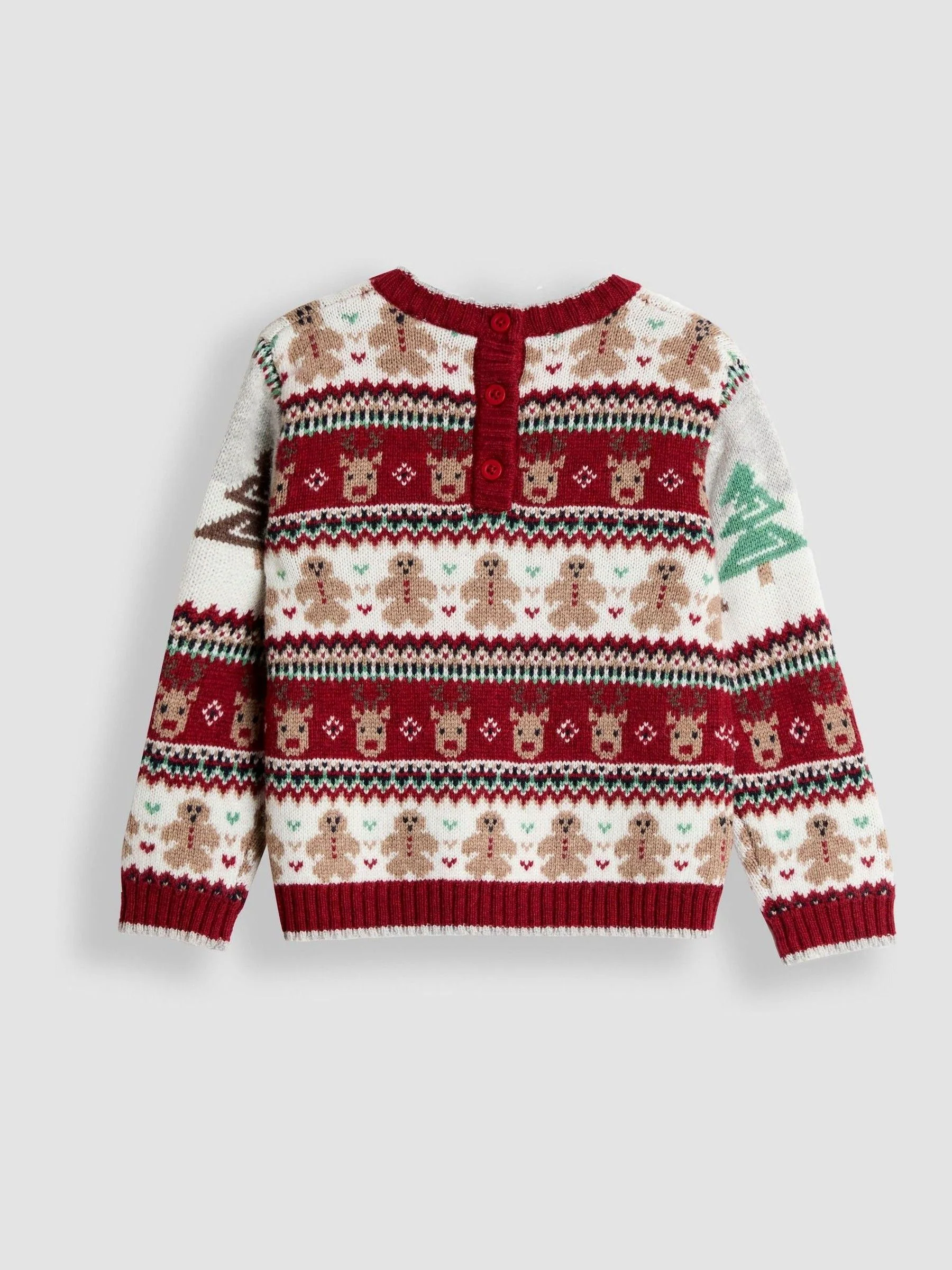 Jojo Maman Bébé kersttrui met fairislepatroon