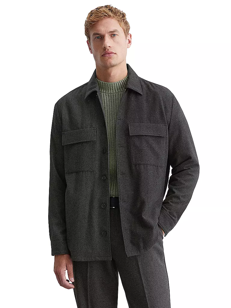 MARC O'POLO Overshirt grau