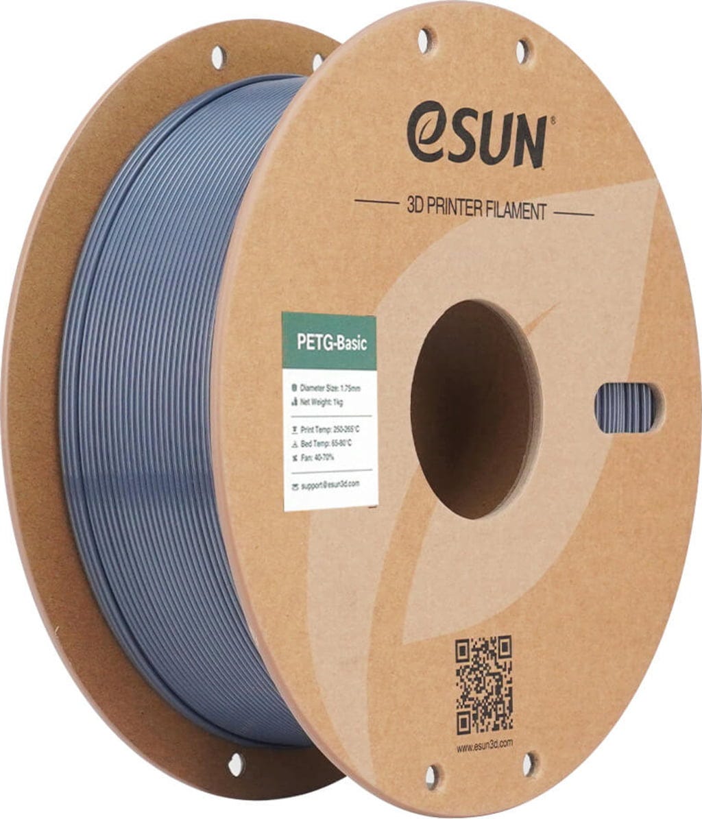 eSUN  PETG-Basic Grey, 1,75 mm / 1000 g    Technische Stärke von ABS trifft PLA Druckkomfort in Grey