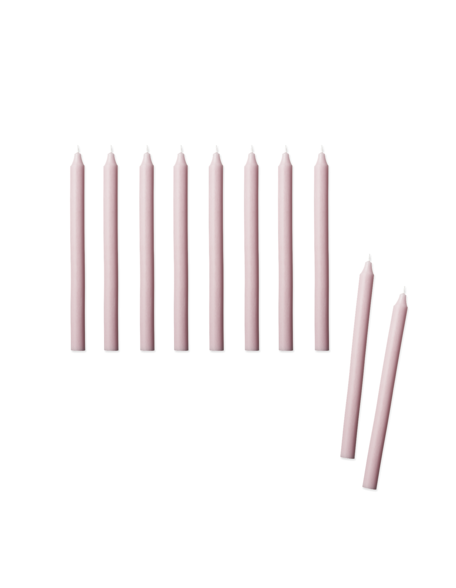 Stagelys 29 cm 10-pak | Paraffin. 29 cm. 10 stk. | Rose