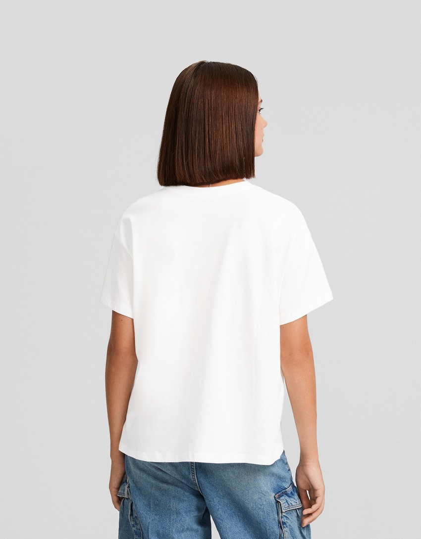 Camiseta de manga curta com estampa