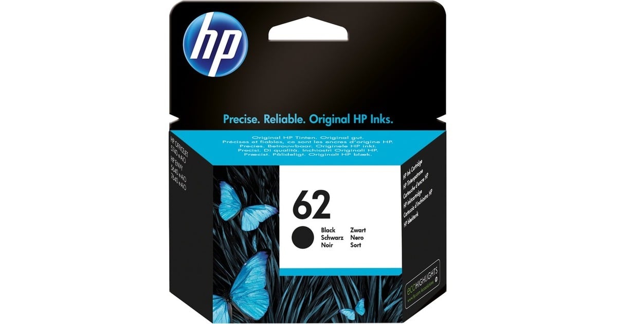 HP62 Inktcartridge  (C2P04AE, Zwart)