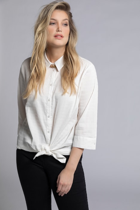 Bluse, Bubble-Qualität, Hemdkragen, 3/4-Arm