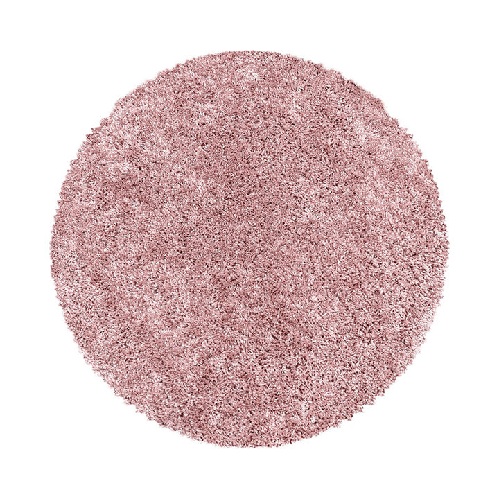 Rond hoogpolig vloerkleed - Softy Roze | Lekker warm