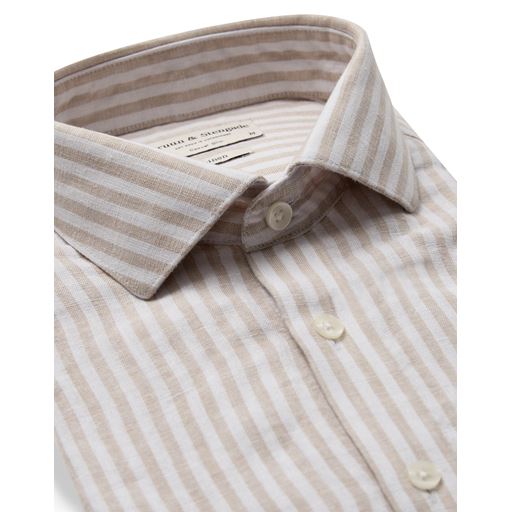 Bruun & Stengade Sydney Skjorte, Sand/White, L