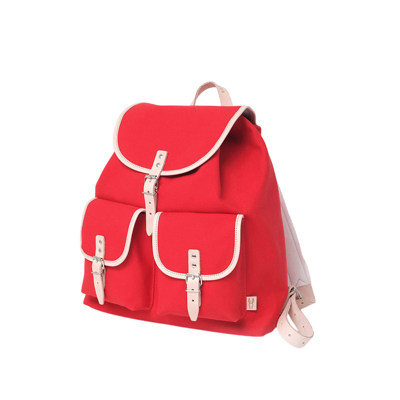 Rucksack Georgia Leder Natur Rot