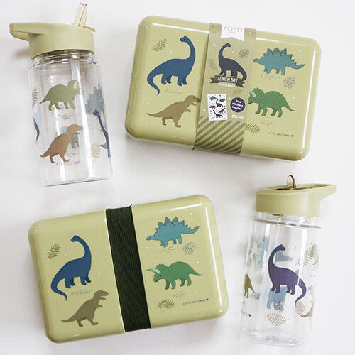 A little lovely company drinkfles met rietje - dinosaurus - 450ml