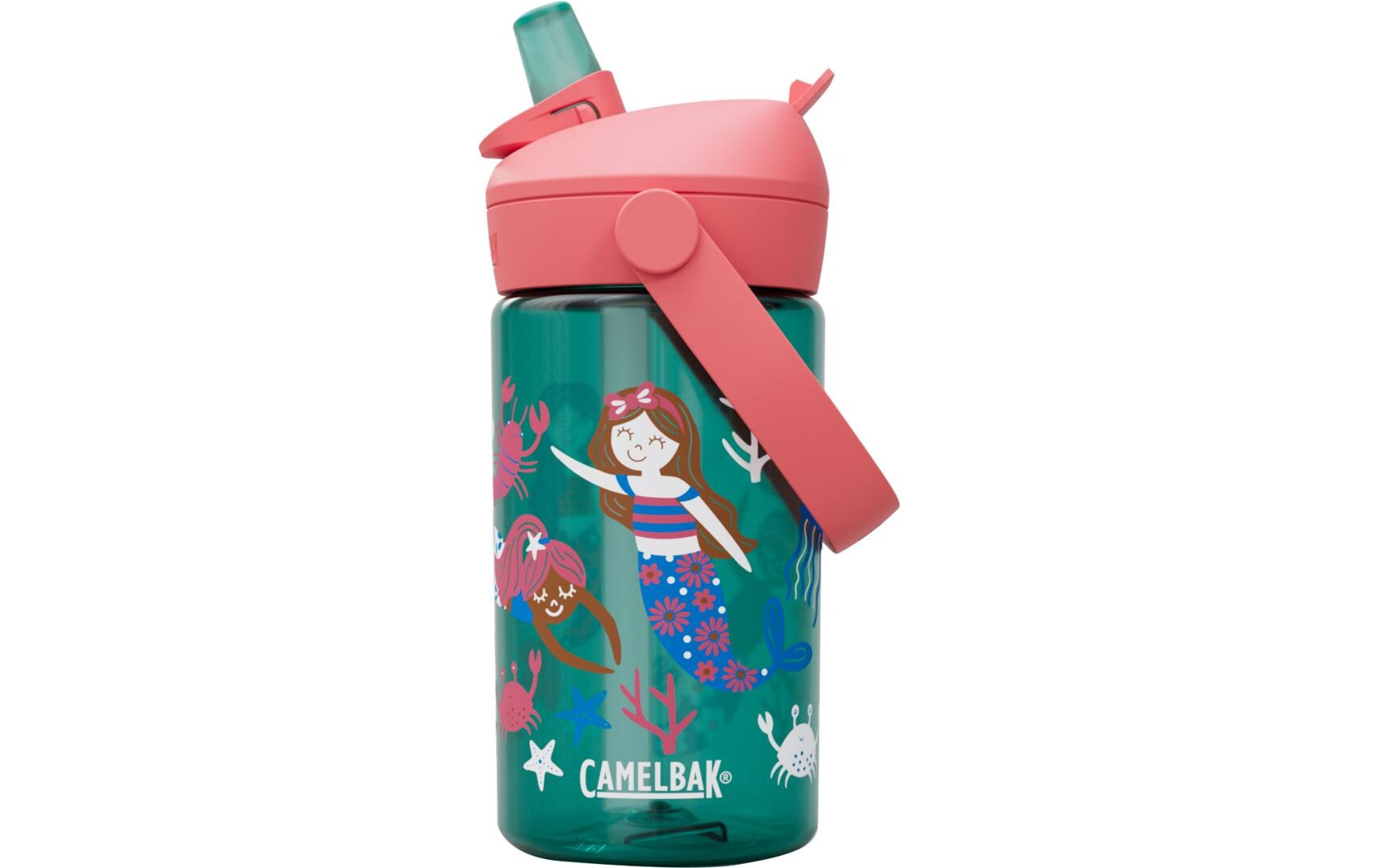 Trinkflasche Thrive Flip Straw Kids mermaid friends 400 mlFlasche aus Tritan für Kinder