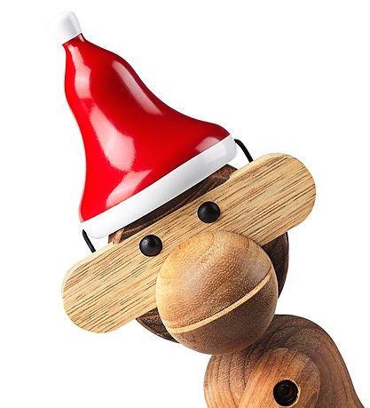 Kay Bojesen Holzfigur - Weihnachtsmütze - 4 cm - Mini - Rot/Weiß