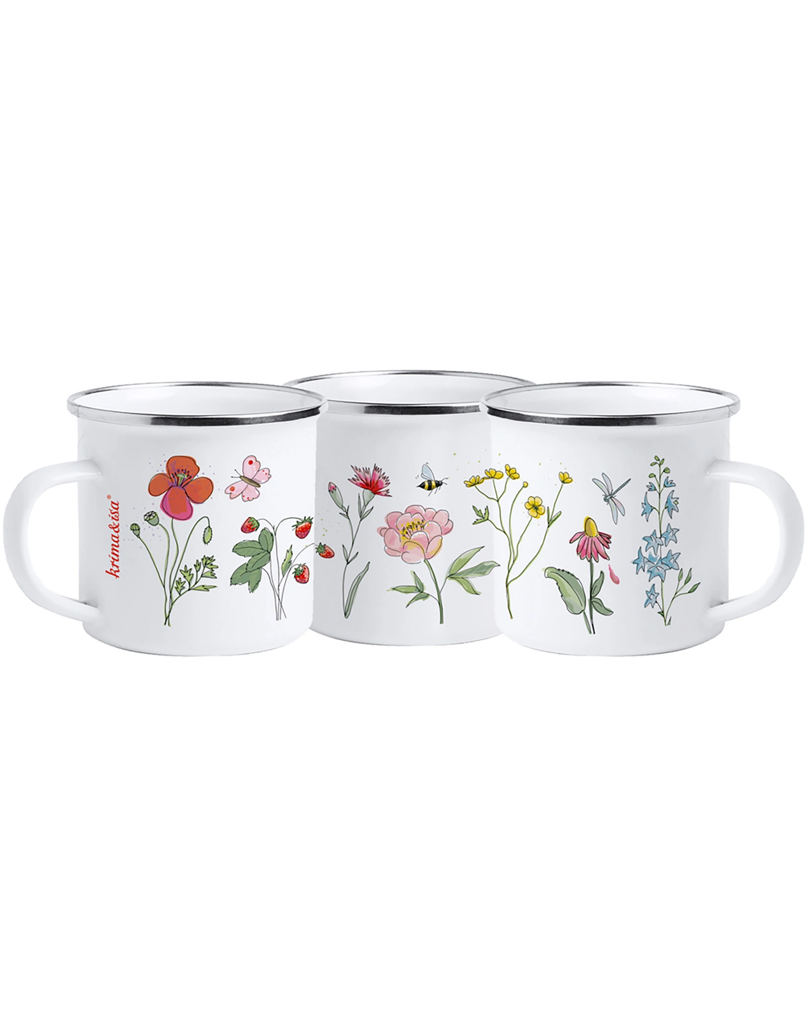 Emaille-Tasse GARTENLIEBELEI