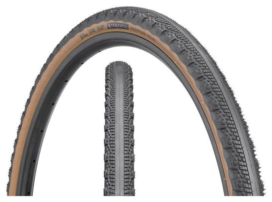 Pneu Gravel Teravail Washburn 700 mm Tubeless Ready Souple Durable Bead-to-Bead Flancs Beiges Tan