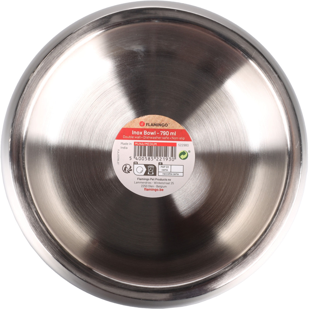 Gamelle ø 13.5 cm, 790 ml muna rond pour la nourriture ou l'eau pour chien