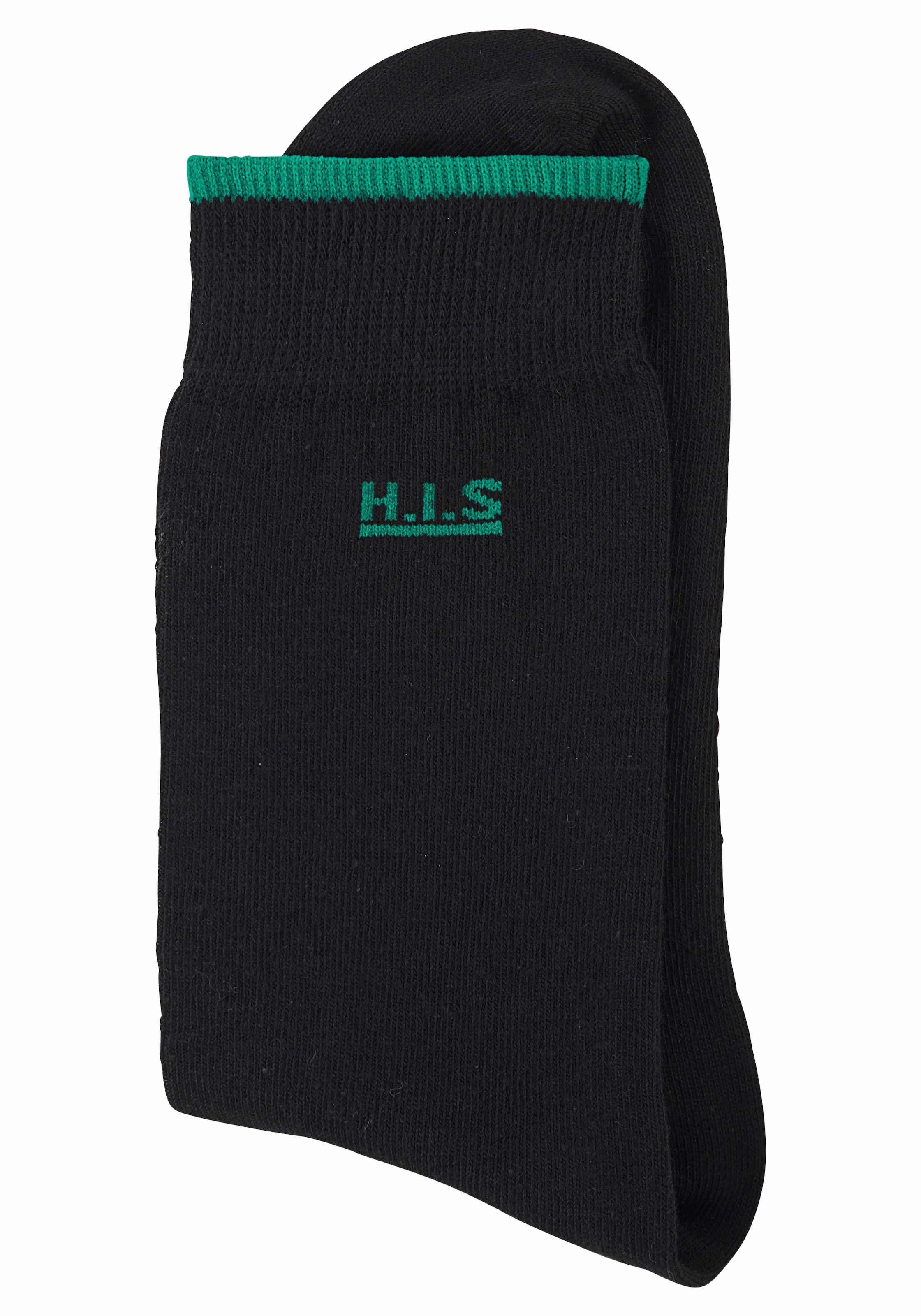 H.I.S Socken Packung, 7 Stk. tlg. mit farbigen Bündchen