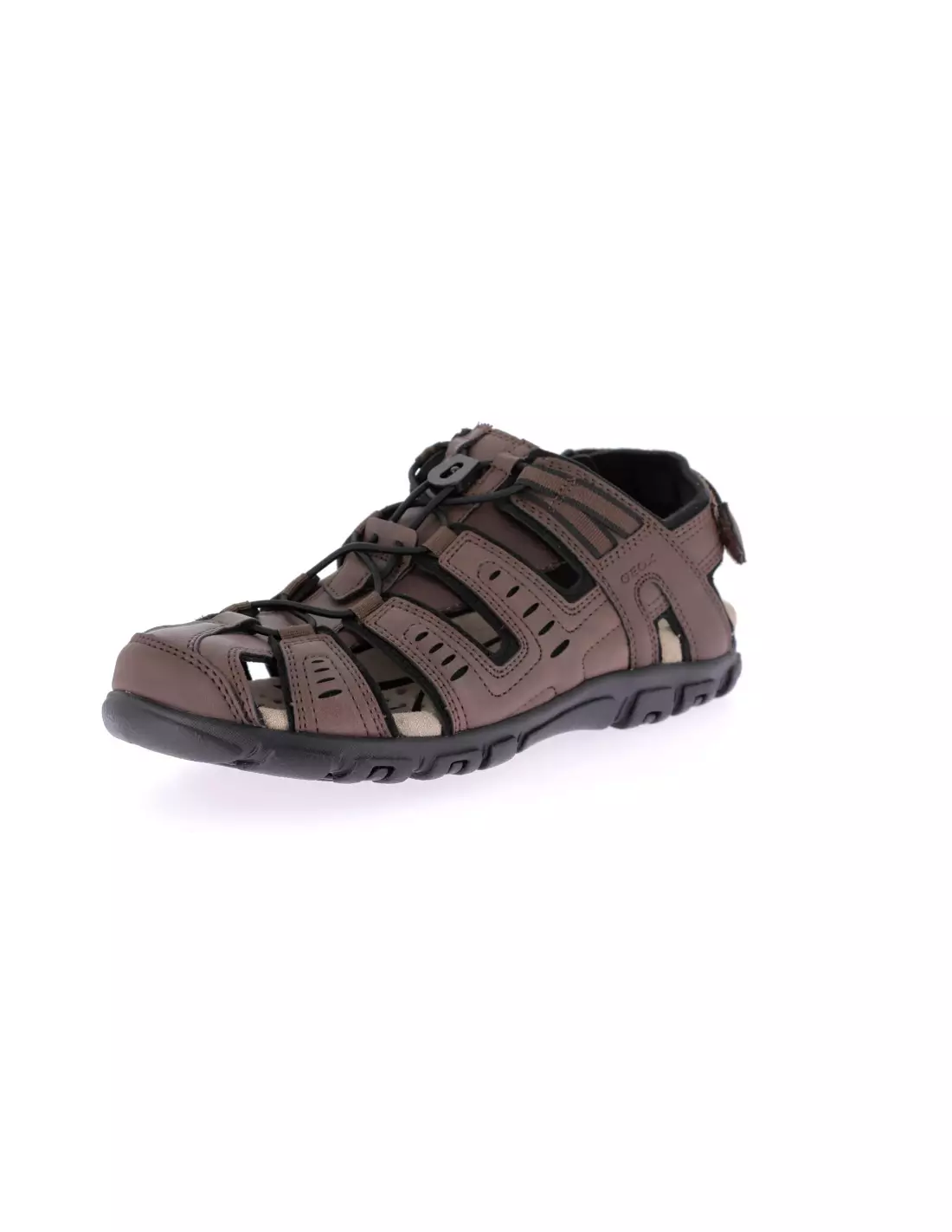 GEOX STRADA - Sandales, mules & nu-pieds BRUNFONCÉ