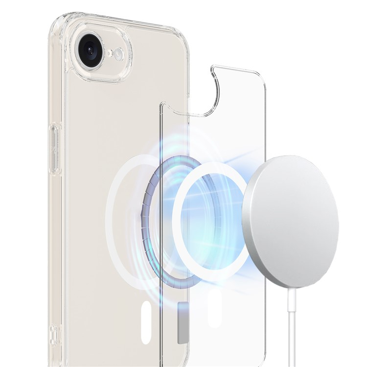 iPhone 16e MagSafe Hybrid Hülle TPU Bumper Acryl Rückseite - Transparent