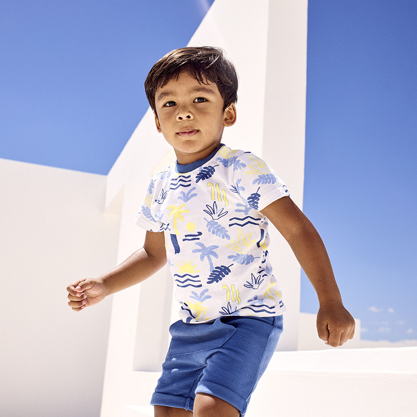 Ensemble 2 pièces avec t-shirt imprimé arty + short pour bébé garçon