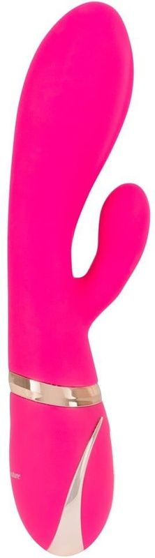 Vibe Couture – Duo Rhapsody G-spot Clitoris Vibrator met Dubbellaagse Siliconen – 22 cm – Roze