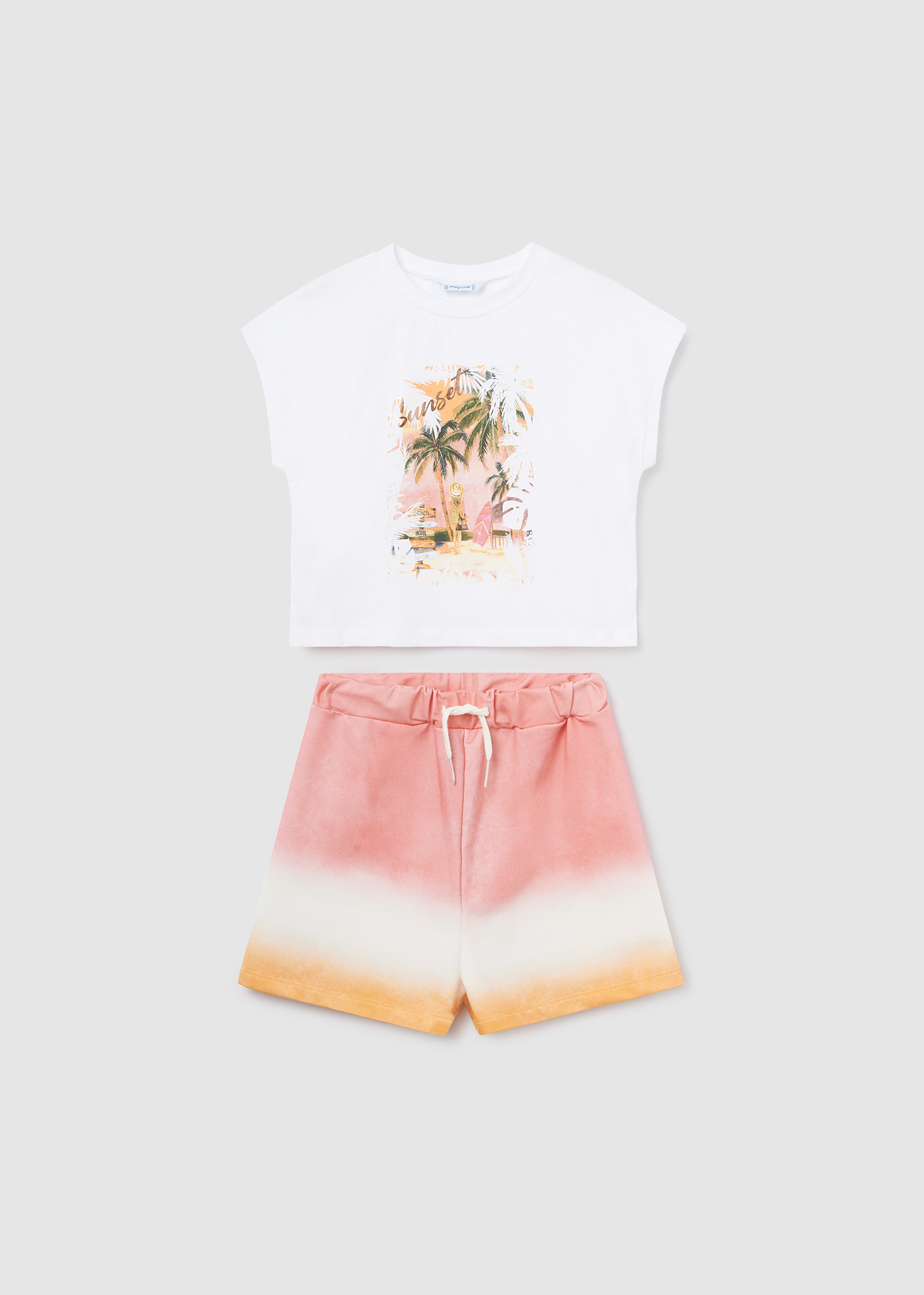 Conjunto de duas peças com estampa para meninas
