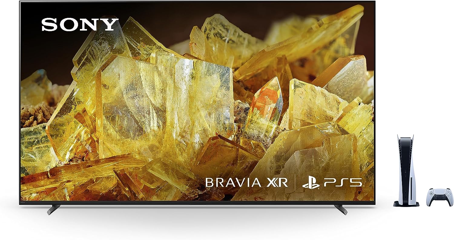 TV Sony 4K Ultra HD de 65 polegadas Série X90L: BRAVIA XR Full Array LED Smart Google TV com Dolby Vision HDR e recursos exclusivos para o Playstation® 5 XR65X90L - Modelo 2023, Preto