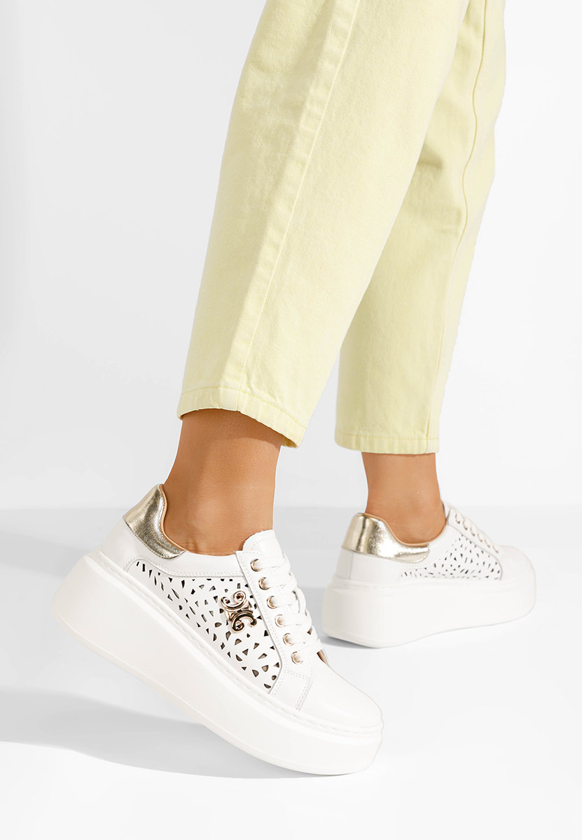 Baskets à plateforme blancs Caliana V2