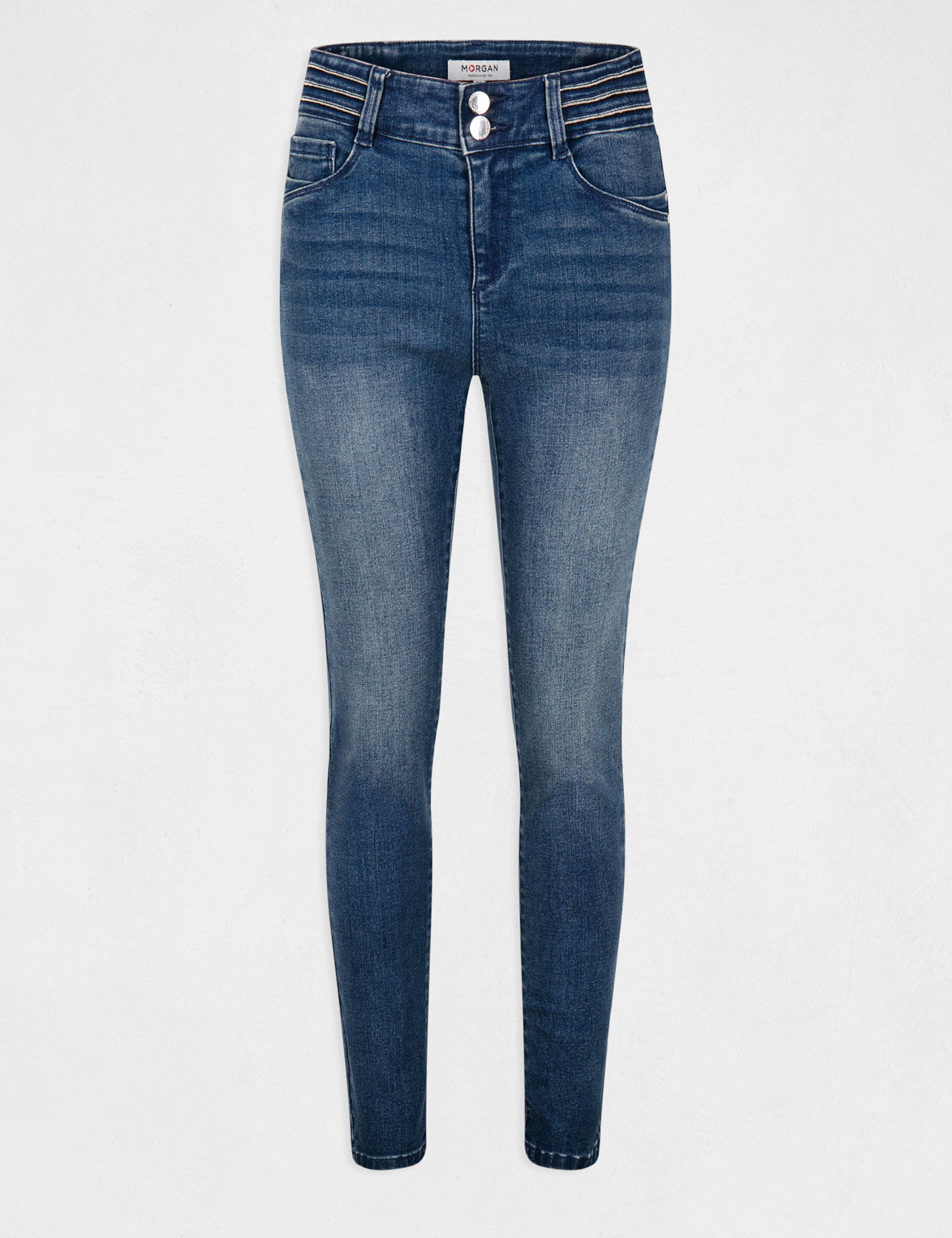 Jeans slim avec détails bijoux jean stone femme - jean_stone