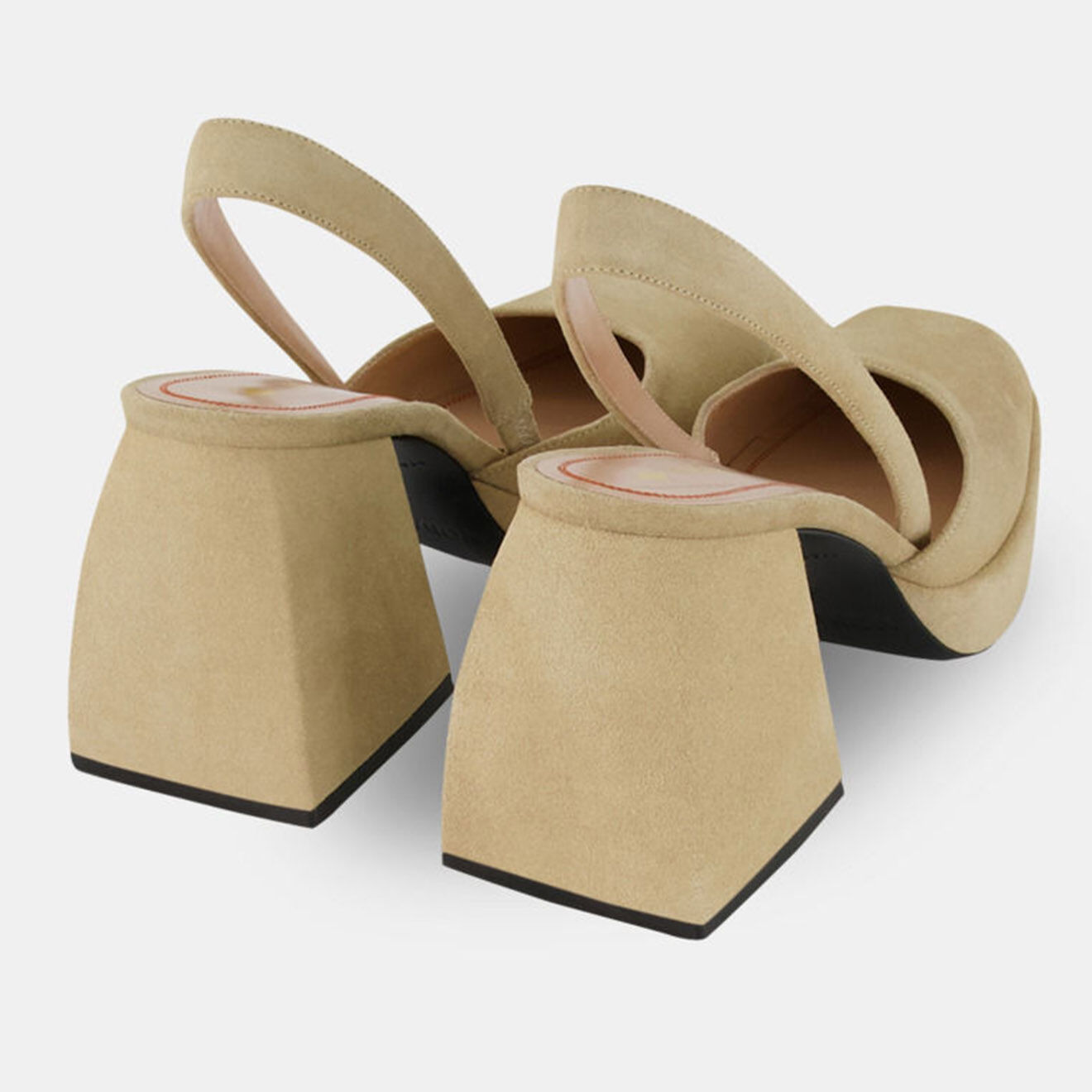 Nodaleto Escarpins en Velours de Cuir Lena beiges - Talon 10 cm