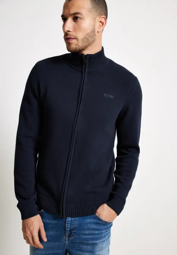 Strickjacke in Unifarbe - deep navy blue