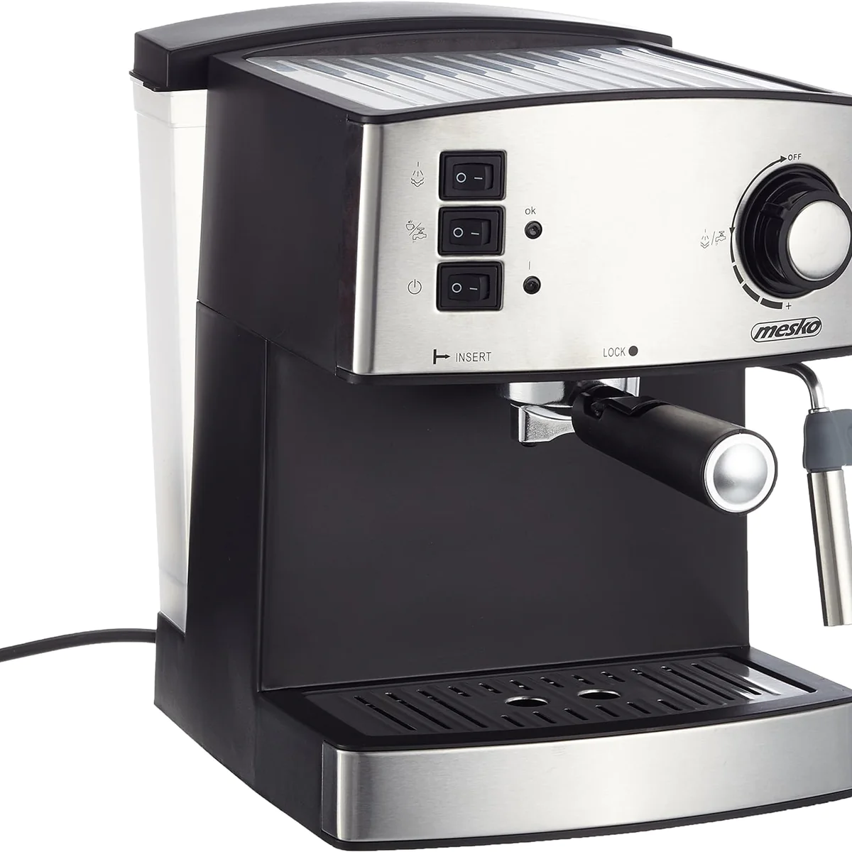machine à expresso de 15 bars 850W gris noir Mesko