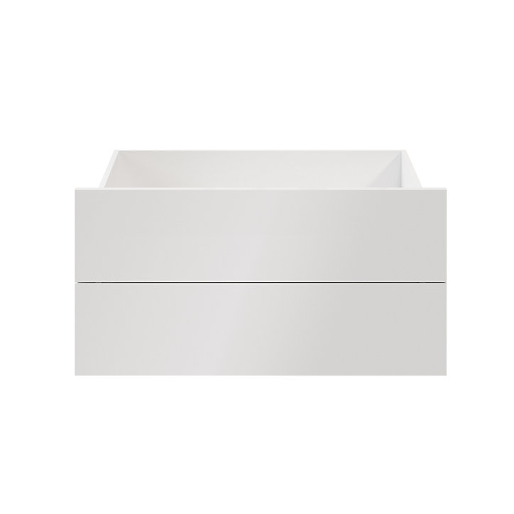 Lot de 2 tiroirs blanc brillant GoodHome Atomia H. 18,5 x L. 74,4 x P. 50 cm