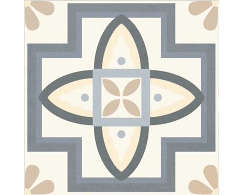 Porseleinen wand- en vloertegel Heritage tacogrijs in 76 verschillende designs 16,5 x 16,5 cm